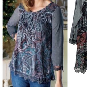 Soft Surroundings boho tunic size small